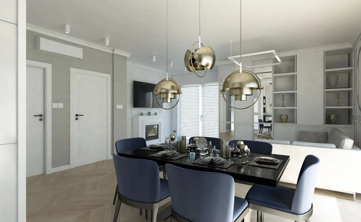 Wizualizacja wnętrza — mieszkanie 98 m², Warszawa, ujęcie 5